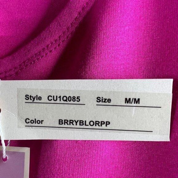 Cupio Women's CU1Q085 Short Sleeve Stretch Jersey Dress Size Medium Berry - Picture 5 of 7